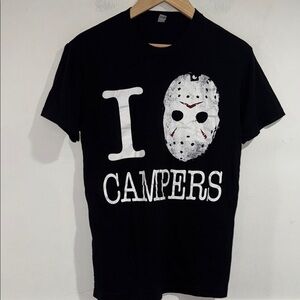 Jason Voorhees shirt I love campers Friday the 13th cult classic Halloween small